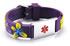 Kid's Adjustable Purple Silicone and Stainless Steel Medical ID Bracelet - Flowers