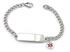 Stainless Steel Medical ID Bracelet with Medical Symbol Charm