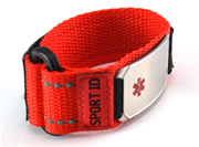 Red Sports Medical ID Bracelet